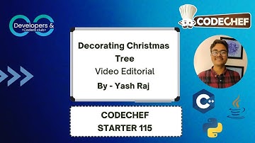 Decorating Christmas Tree| Codechef Starters 115 | Codechef | DCC NIT-A