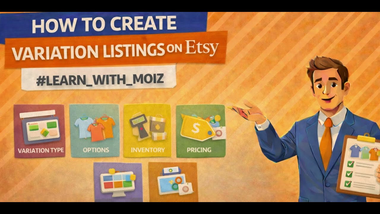 How to Create Variation Listing on Etsy | Size, Color & Price ...