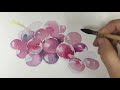 수채화 기초, 포도 그리기, Watercolor_easy_How to draw grape_HY's art stuoio