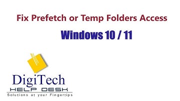 Fix Prefetch and Temp Folder Not Opening in Windows 11/10