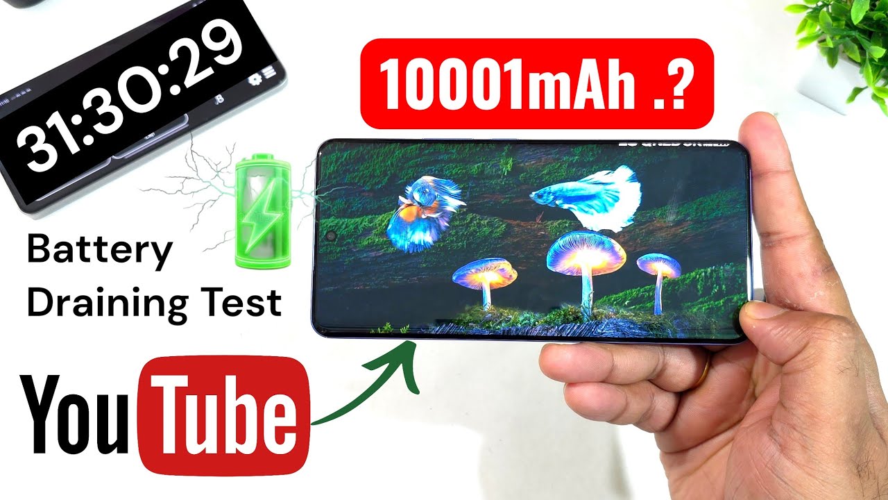 Тест на разрядку батареи Realme P4 Power 10001mAh на YouTube 🔥🔥🔥 
