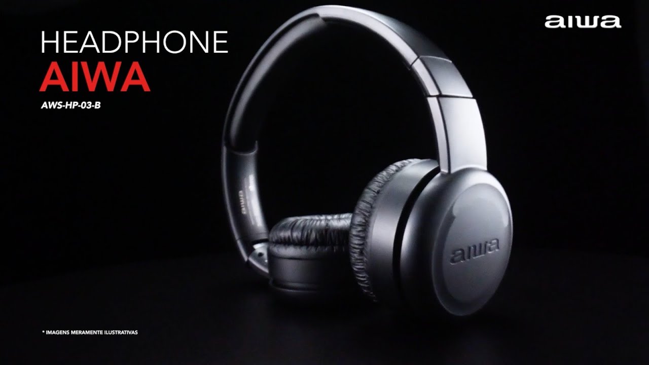 Headphone Bluetooth Aiwa HP-03 B com Drive 30mm