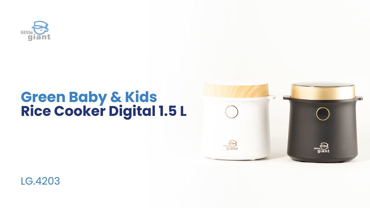Green Baby & Kids Rice Cooker Digital 1.5 L - YouTube