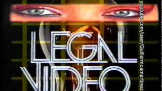 Logo VHS (Version antigua): Legal Vídeo (Ojos y Explosiones) (Gativideo, 1988)