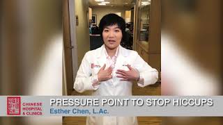 Pressure point to stop hiccups