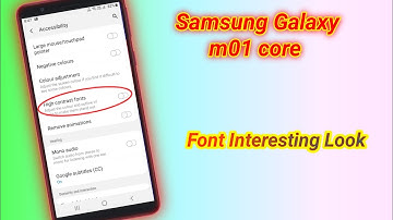 Samsung Galaxy m01 core Font Interesting look