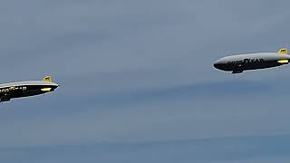 Rare GoodYear Blimps flying in formation at Oshkosh 2025 EAA