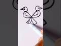 Birds drawing easy with X #drawing #shorts