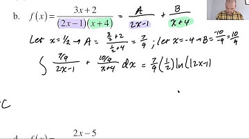 Integration with Partial Fractions (pg 1, pt 2)