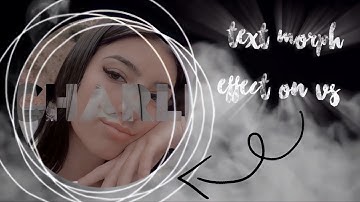 text morph effect on video star! | easy tutorial