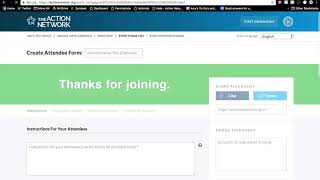 1.3 Event Campaigns: Attendee form | The Action Network