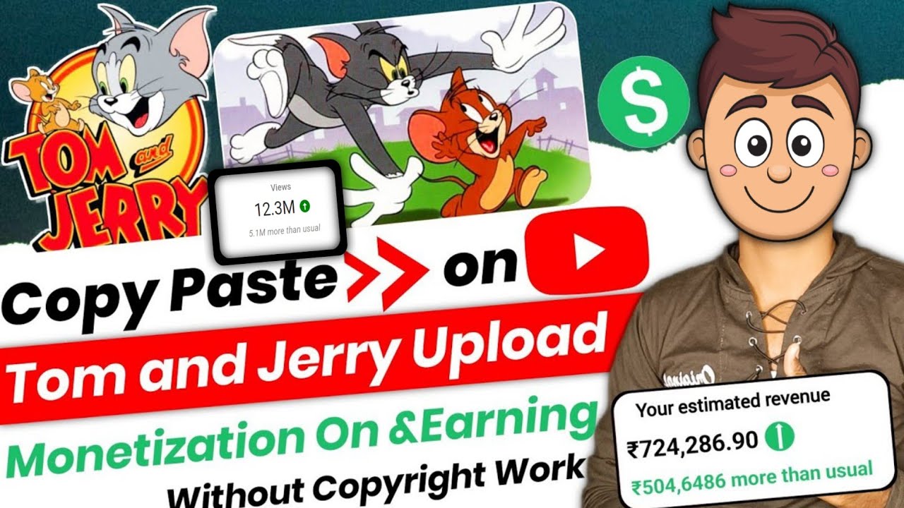 Tom and Jerry Cartoon Upload | Very Easy Copy Paste Work | Monetization ...