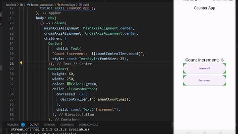 Increment & Decrement GetX State Management | Flutter | Dart