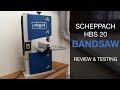 Mini Bandsaw review and testing // Scheppach Hbs 20 // +How to make a simple Pushstick