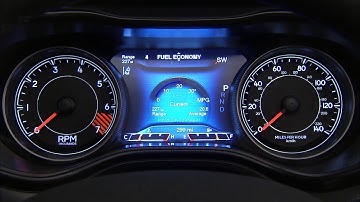 Instrument Cluster Display-The digital dashboard on the car instrument panel of 2018 Jeep Cherokee