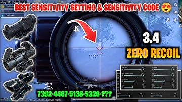 NEW UPDATE 3.4 !!🔥BEST SENSITIVITY CODE+CONTROL SETTINGS BGMI/PUBG MOBILE | BGMI AFTER UPDATE 3.4