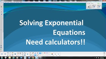 Solving Exponential Equations with unlike bases