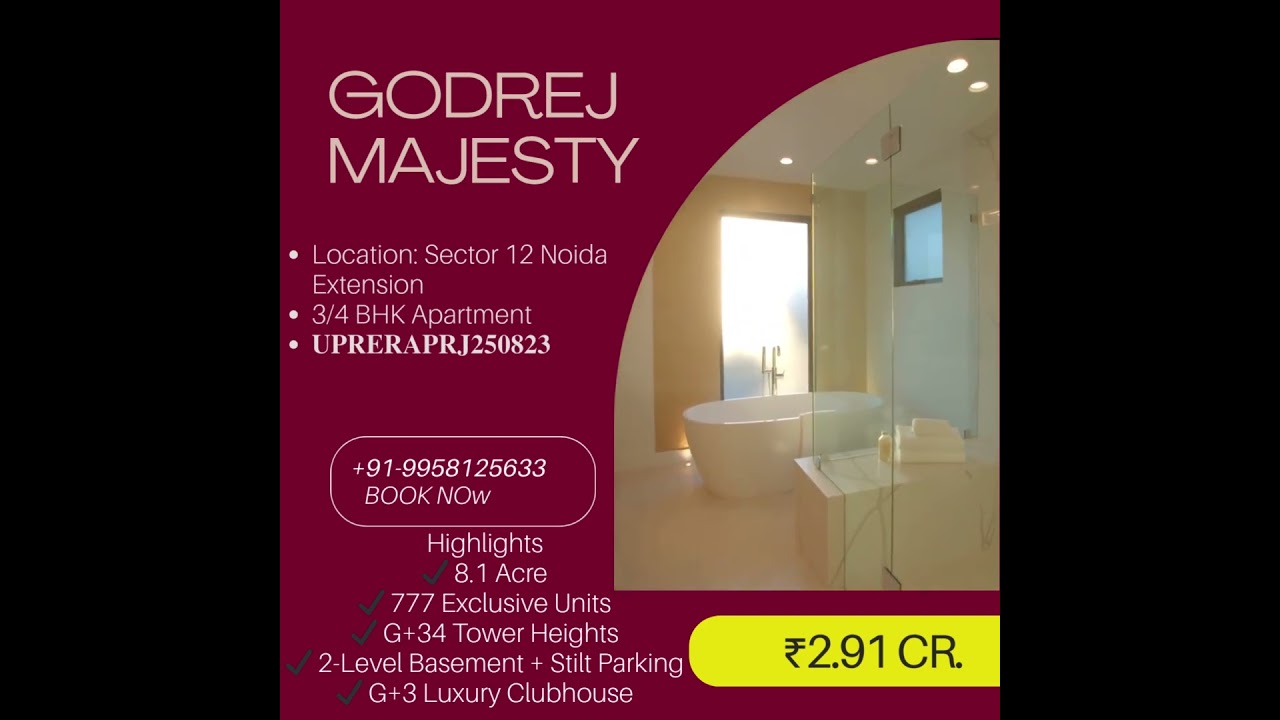 Launching Ultra Luxury Apartments☎️9958125633,Godrej Majesty 