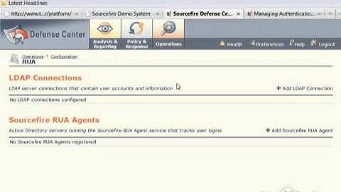 Sourcefire: Sourcefire Defense Center Adding a Sourcefire RUA Agent