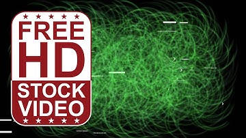 Free Stock Videos - abstract green curved lines with digital numbers appearing on black BG 2D