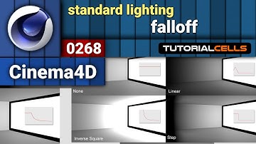 0268. lights falloff in cinema 4d