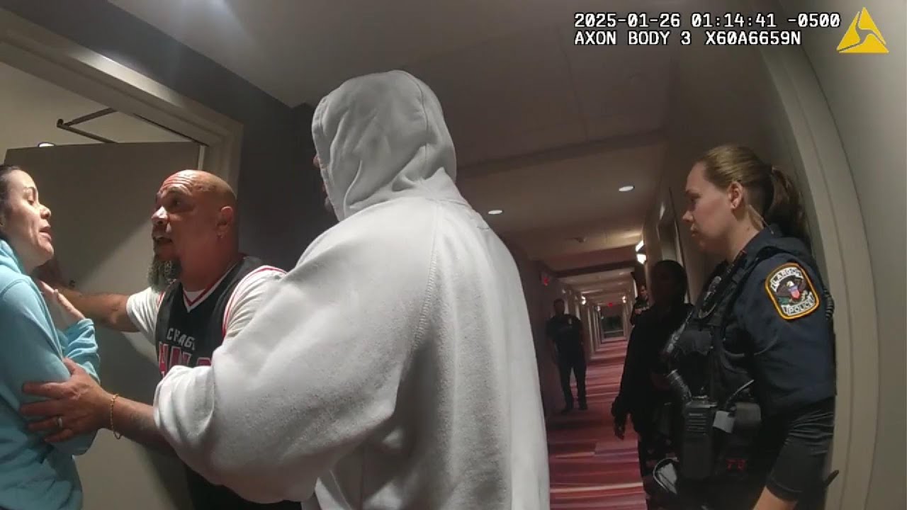 Belligerent Parents Arrested in Front of Kids at Hotel - YouTube