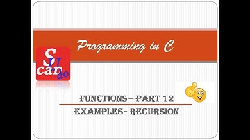 Functions Part 12 - Recursion Example - Malayalam [EST102 PROGRAMMING IN C]