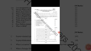 MCA JNTUH sem-I Python Programming Question paper 2023 #previousyearquestions #jntuhyderabad