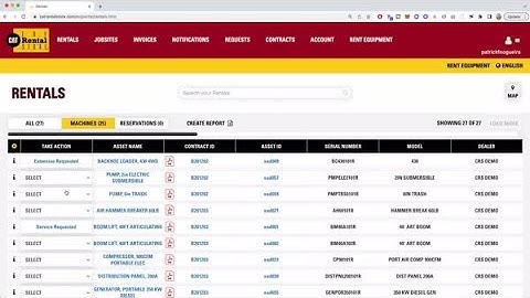 CatRentalStore.com customer portal Tutorial : Transfer Request