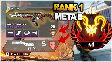 RANK1 tries using The R-301 & peacekeeper and dominates PREDATOR lobbies in apex legends