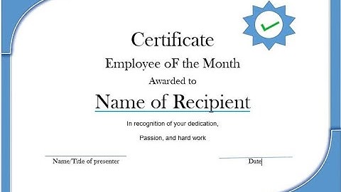 certificate design in Microsoft word || certificate in just 5 minute