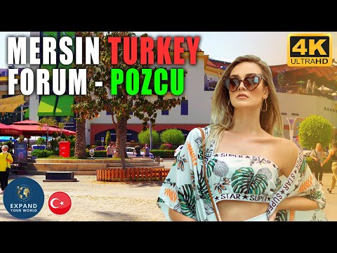 Mersin Walking Tour | FORUM - POZCU | Turkey 4K
