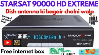 Starsat SR 90000 hd extreme forever settopbox with dual tunner||DD free dish lifetimebox||Powervu ok