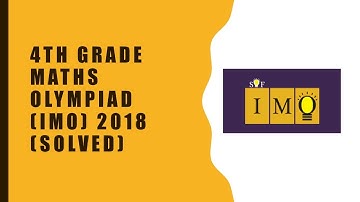 Grade 4  IMO  2018 (Maths Olympiad)