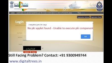 How to setup java at ICEGATE (Mob. 9300949744) no pki applet found - unable to execute pki component