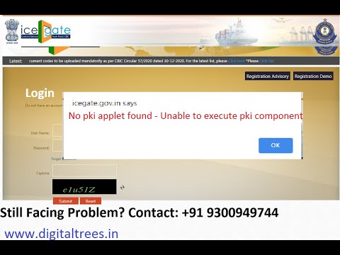 How to setup java at ICEGATE (Mob. 9300949744) no pki applet found - unable to execute pki component