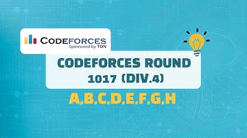 Codeforces Round 1017 (Div. 4) Solutions  A To H (Arabic)