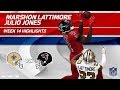 The Battle of Julio Jones & Marshon Lattimore! | Saints vs. Falcons | Wk 14 Player Highlights