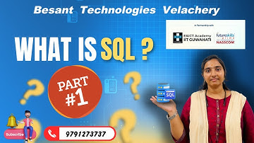 What is SQL in Tamil? | Episode1 | Dual Certification from NASSCOM & IIT Guwahati | Besant Velachery