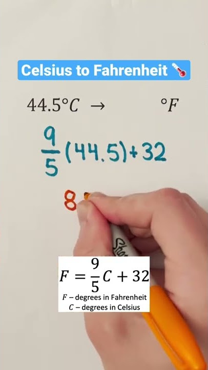 Celsius to Fahrenheit 🌡 #Shorts #math #temperature #celsius #fahrenheit #tutorial #howto #education