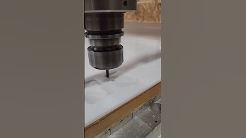 5 Axis CNC Router Cutting White Acrylic. #cnc #cncrouter #acrylic