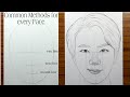 Easy drawing tricks to draw any face outline for beginners part 1