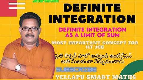 #Definite Integration class 12 in telugu#part  3#maths 2(b)# D.I as limit of a sum#