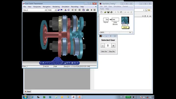 Animating Power Flow Through a Dual-Clutch Transmission