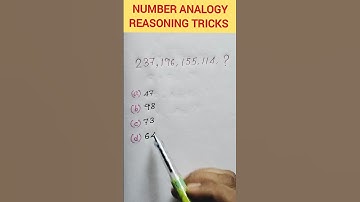 Number analogy reasoning tricks #maths #mathsaminute #shorts
