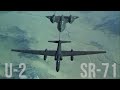 U-2 and SR-71 flying together - Stock Footage