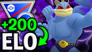 THIS TRAINER CLIMBED *200 POINTS* WITH SHADOW MACHAMP IN THE GREAT LEAGUE | GO BATTLE LEAGUE