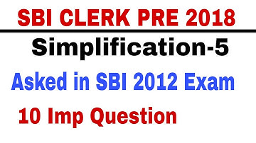Simplification for SBI Clerk 2018 | SBI Clerk 2018 | RRB Clerk I By Banking with Rajat