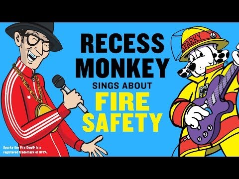 Fire Safety Video for Kids with Recess Monkey & Sparky the Fire Dog