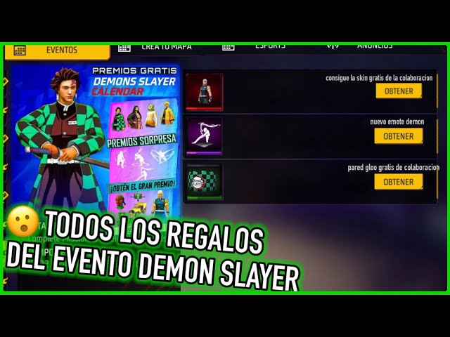 AMANHÃ EVENTO! PUNHO 2EM1, REDENÇÃO, TÊNIS ANGELICAL, BÔNUS 100%, DEMON  SLAYER - NOVIDADES FREE FIRE 